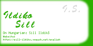 ildiko sill business card